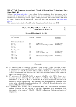Data Sheet ROO_43 - IUPAC Task Group on Atmospheric Chemical