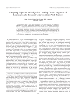 Comparing Objective and Subjective Learning Curves: Judgments