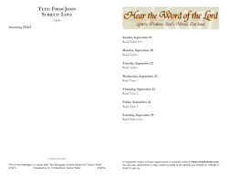 TEXT: FROM JOHN SUBJECT: LOVE 1 John