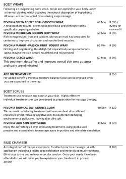 Spa Menu