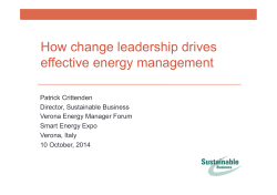 How change leadership drives effective energy management