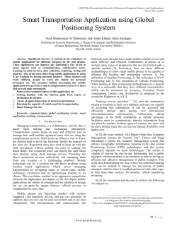 Smart Transportation Application using Global Positioning System