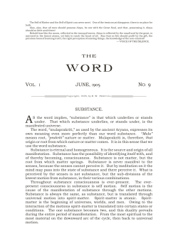 Substance - The Word Foundation