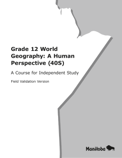 Grade 12 World Geography Course Preview