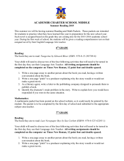 Important Information - Academir Charter School Middle