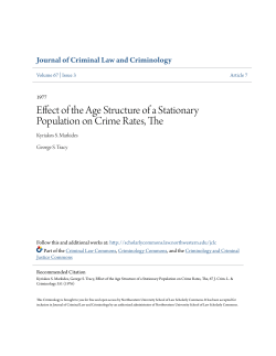 Effect of the Age Structure of a Stationary Population