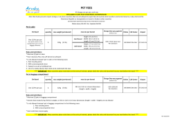 PET FEES - Aruba Airlines