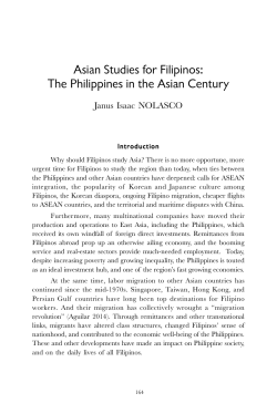 Asian Studies for Filipinos: The Philippines in the Asian Century