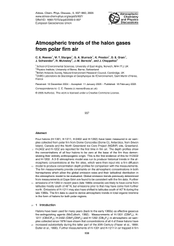 Atmospheric trends of the halon gases from polar firn air