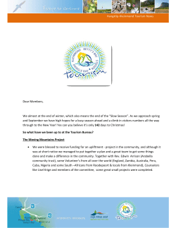 Dear Members, We almost at the end of winter, which also means