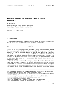 Black-body radiation and generalized theory of physical