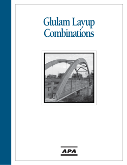 Glulam Layup Combinations