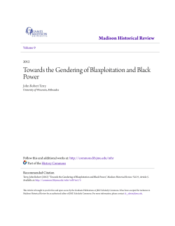 Towards the Gendering of Blaxploitation and Black Power