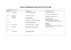 Player Development Path Way 6 to 8 Yrs Old