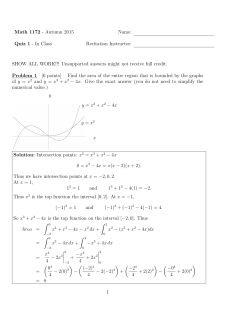 Math 1172 - Autumn 2015 Name: Quiz 1