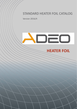 ADEO Heater Foil Catalog 2016-4