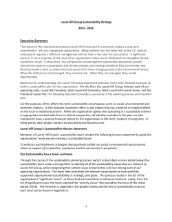 Sustainable Strategy Plan - West Laurel Hill Cemetery