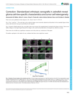 Standardized orthotopic xenografts in zebrafish reveal glioma cell