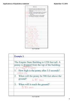 Applications of Quadratics.notebook
