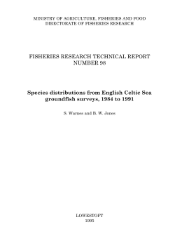 FISHERIES RESEARCH TECHNICAL REPORT NUMBER 98