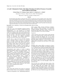 A Cyclic Voltammetric Study of the Redox Reaction of Cu(II) in