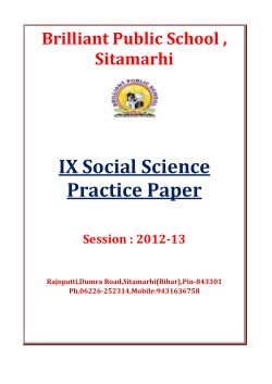 IX Social Science Practice Paper