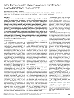 Is the Troodos ophiolite (Cyprus) a complete, transform fault