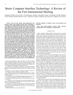 Brain-computer interface technology: a review of the first