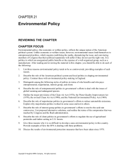 Environmental Policy