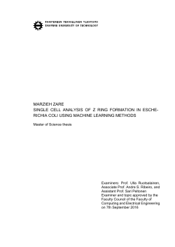 marzieh zare single cell analysis of z ring formation in esche