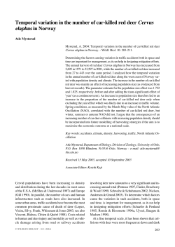 Temporal variation in the number of car-killed red deer Cervus