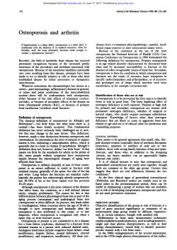 Osteoporosis and arthritis - Annals of the Rheumatic Diseases
