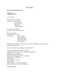 Huntington Diary ~ 1930