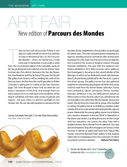 New edition of Parcours des Mondes