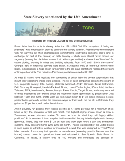 State Slavery sanctioned by the 13th Amendment