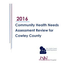 Community Health Needs Assessment Review for Cowley County
