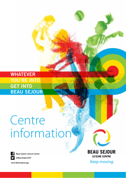 2017 Centre Information Brochure