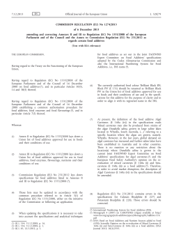 Commission Regulation (EU) No 1274/2013
