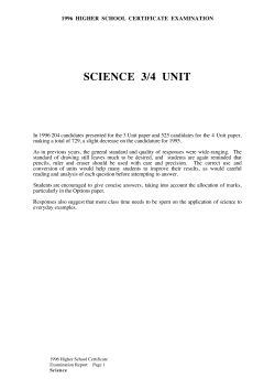 science 3/4 unit - Board of Studies