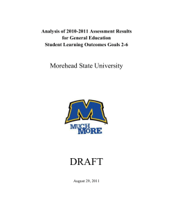 Analysis of 2010-2011 Assessment Results for General Education