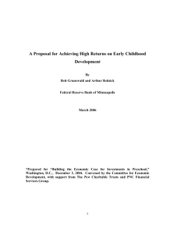 Federal Reserve Bank of Minneapolis - Special Studies