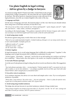 use plain english in legal writing