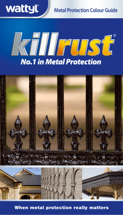 Metal Protection Colour Guide