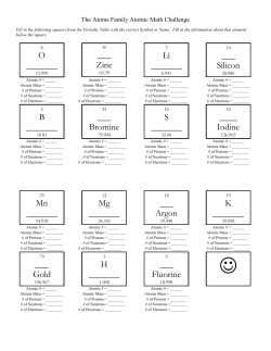 Atoms Family Worksheet 09_The Atoms Family Atomic Math