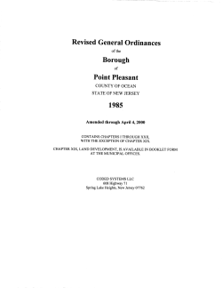 Borough of Point Pleasant, New Jersey Code