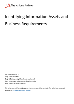 Identifying Information Assets and Business