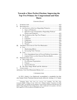 Towards a More Perfect Election: Improving the Top