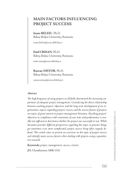 main factors influencing project success