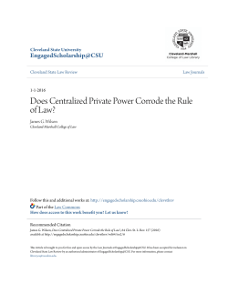 Does Centralized Private Power Corrode the Rule of Law?