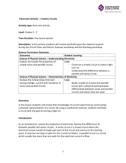 Classroom Activity – Creative Circuits Activity type: Post